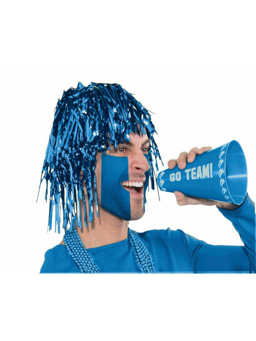 Blue Tinsle Wig - costumesupercenter.com
