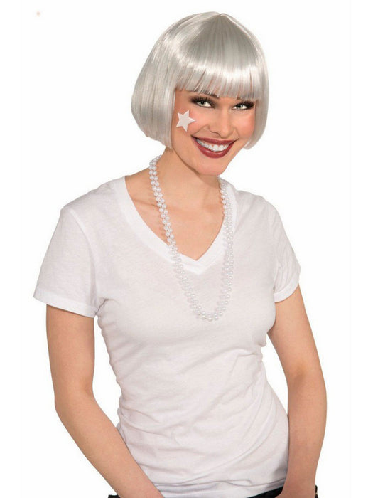 White Bob Wig - costumesupercenter.com