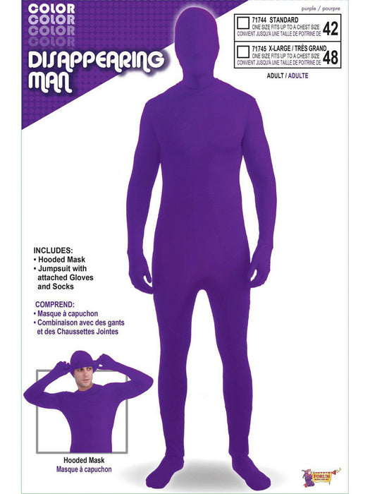 Adult Purple Skinsuit - costumesupercenter.com
