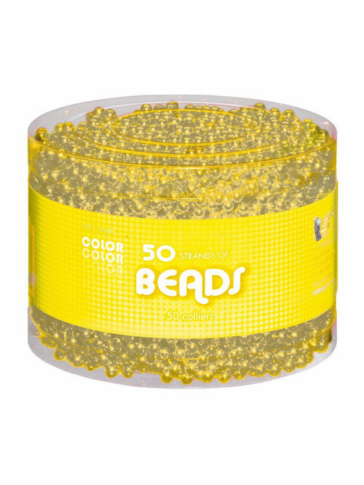 Yellow Bead Necklaces-Multipack - costumesupercenter.com
