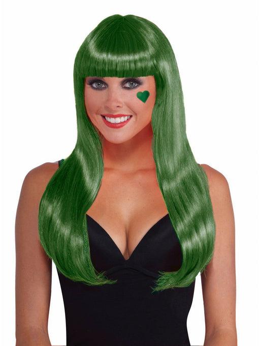Green Long Wig - costumesupercenter.com