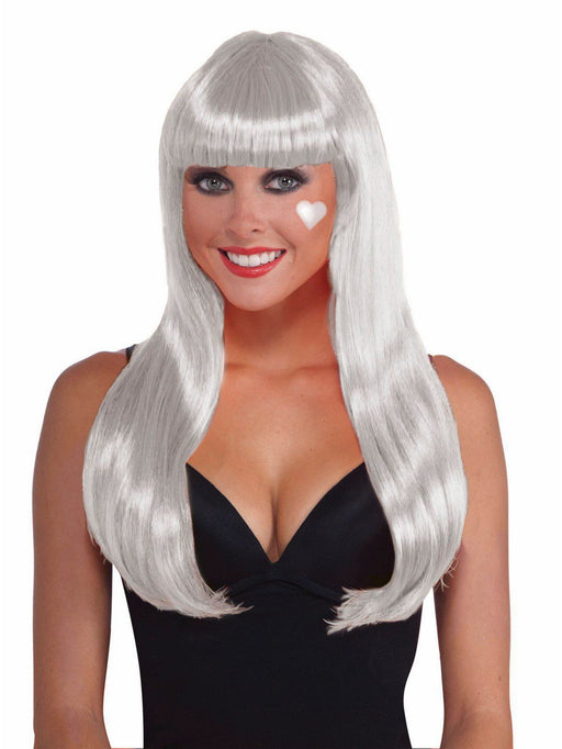 White Long Wig - costumesupercenter.com