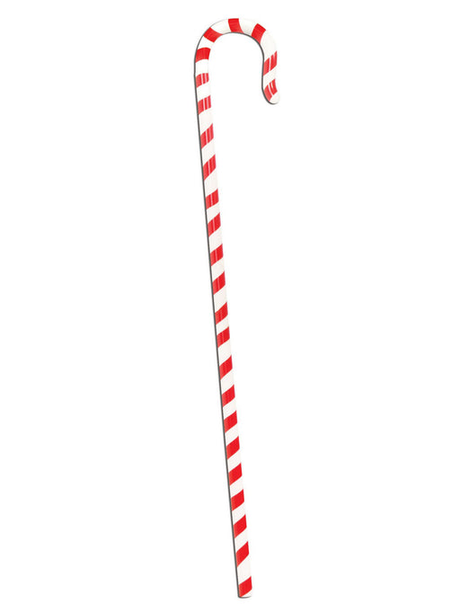 Adult Red and White Candy Striped Walking Cane - costumesupercenter.com