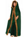 Green Trimmed Faux Fur Cape - costumesupercenter.com
