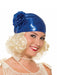 Adult Navy Blue Roarin 20s Cloche Hat - costumesupercenter.com