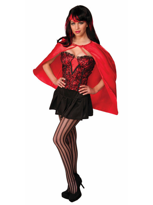 Adult Red Short Cape - costumesupercenter.com