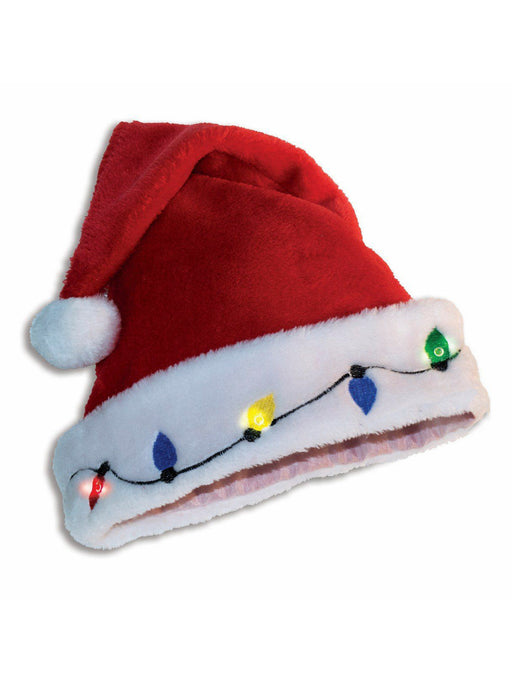 Adult Light Up Santa Hat - costumesupercenter.com