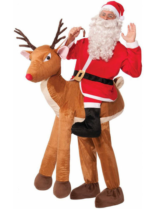 Mens Santa Ride-A-Reindeer Costume - costumesupercenter.com