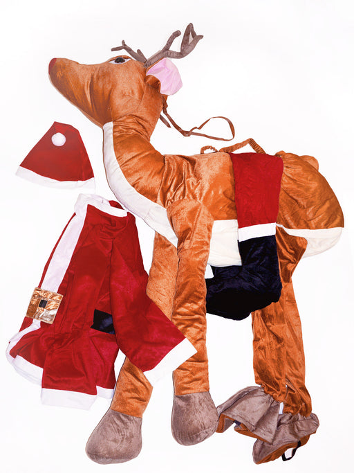 Adult Santa Ride In Reindeer Costume - costumesupercenter.com