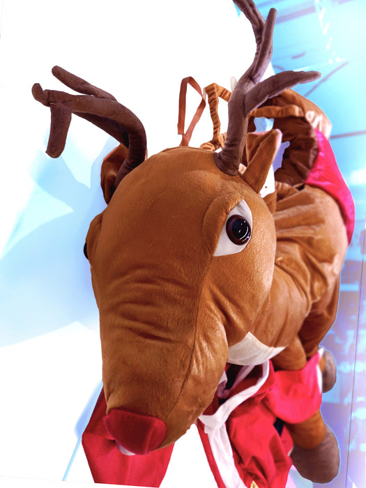 Adult Santa Ride In Reindeer Costume - costumesupercenter.com