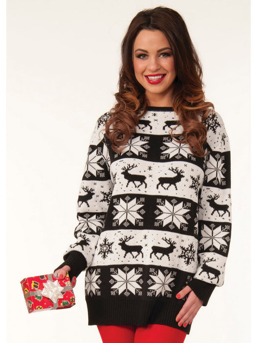 Snowy Holiday Sweater - costumesupercenter.com