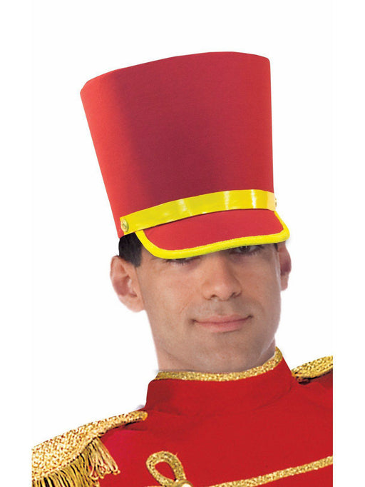 Adult Red Holiday Toy Soldier Hat - costumesupercenter.com