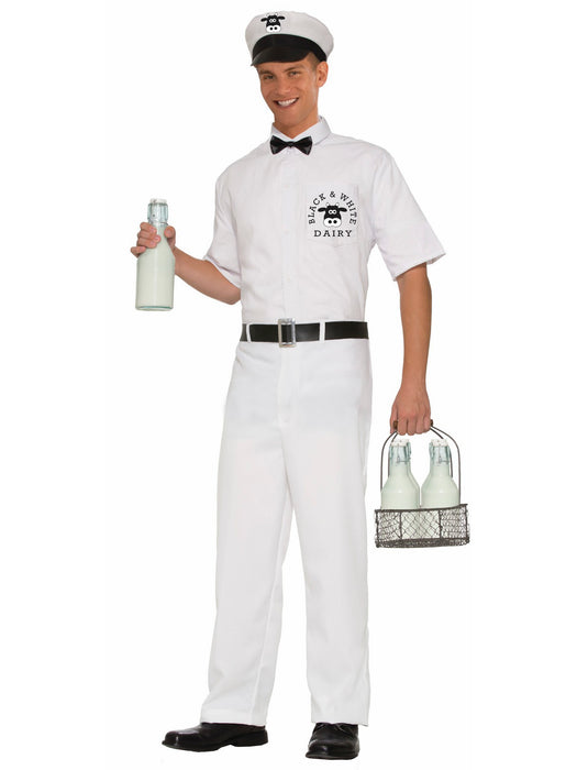 50s Milkman Adult Costume - costumesupercenter.com