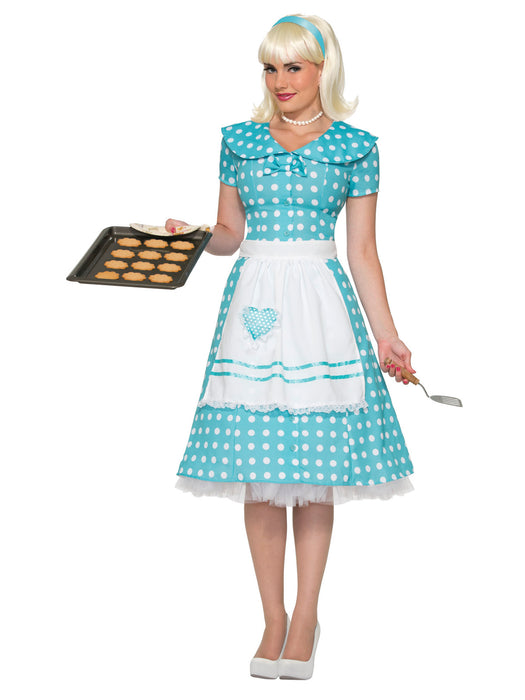 Adult Polka Dot House Wife Costume - costumesupercenter.com