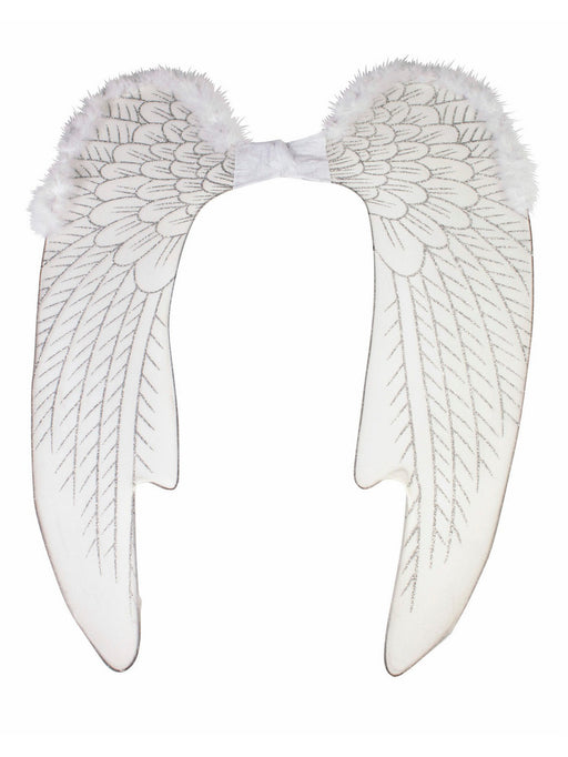 Adult White Large Angel Wings - costumesupercenter.com