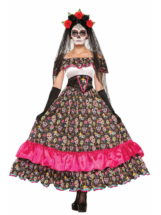 Day of the Dead Lady Womens Costume - costumesupercenter.com