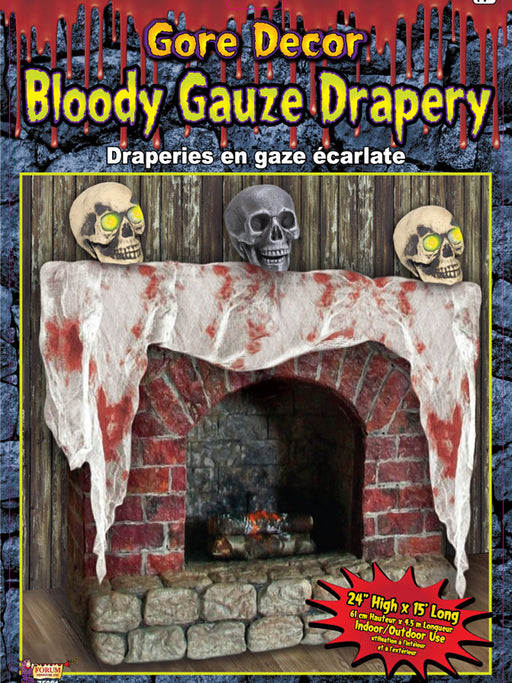 24-inch Bloody Gauze Drapery Decoration - costumesupercenter.com