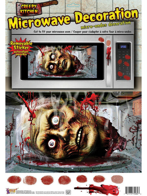 Creepy Kitchen Microwave Removable Stickers - costumesupercenter.com