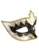 Carnivale White & Black Eye Mask - costumesupercenter.com