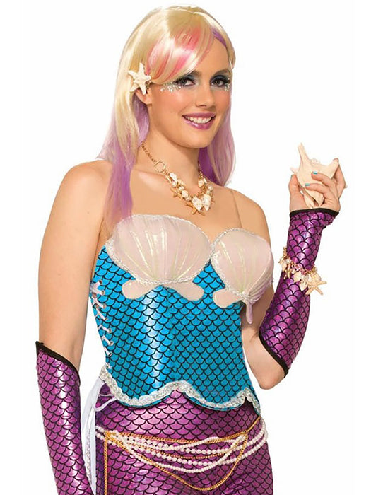 Womens Blue Mermaid Corset - costumesupercenter.com