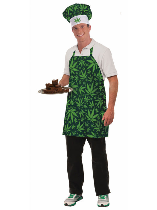 Marijuana/Cannabis Apron and Hat - costumesupercenter.com