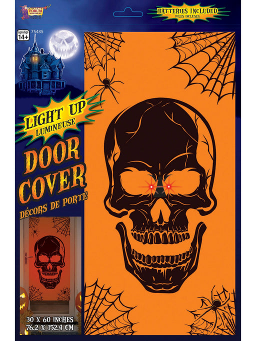 Skull Light Up Door Cover - costumesupercenter.com