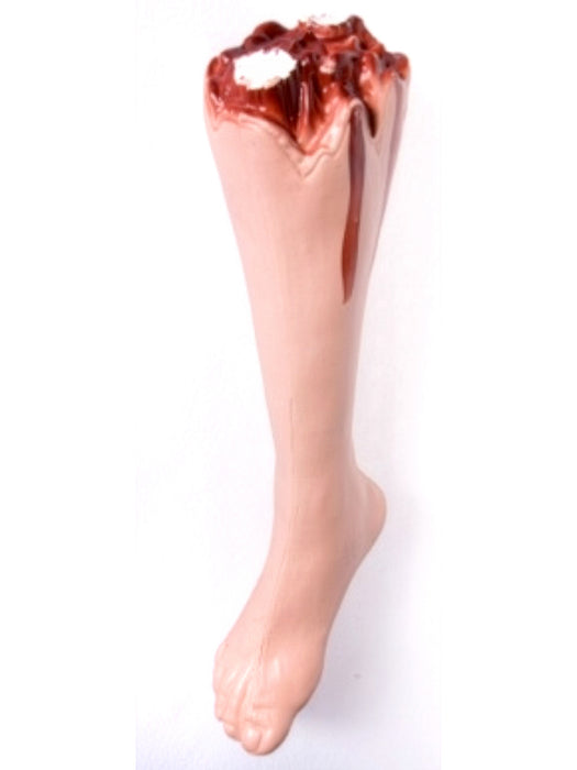 18-inch Bloody Severed Leg Prop - costumesupercenter.com