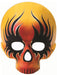 Adult Orange Flame Skull Mask - costumesupercenter.com