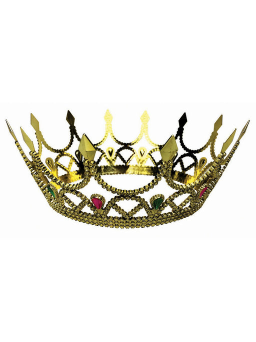 Adult Gold Regal Queen Crown - costumesupercenter.com