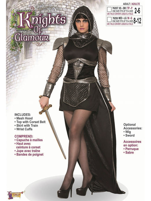 Women's Knights Of Glamour Costume - costumesupercenter.com