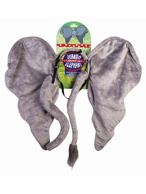 Adult Jumbo Gray Elephant Accessory Set - costumesupercenter.com