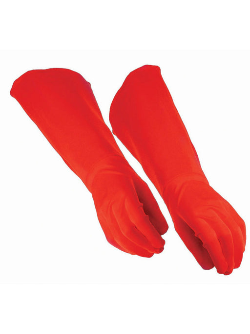 Adult Red Superhero Gloves - costumesupercenter.com