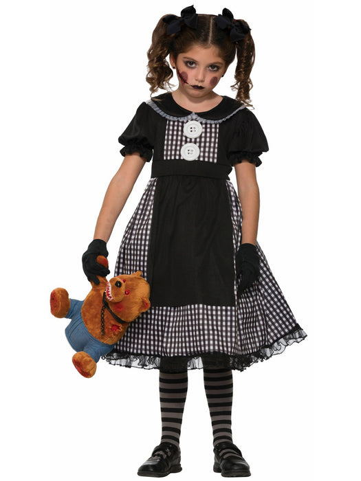 Dark Rag Doll Costume for Child - costumesupercenter.com