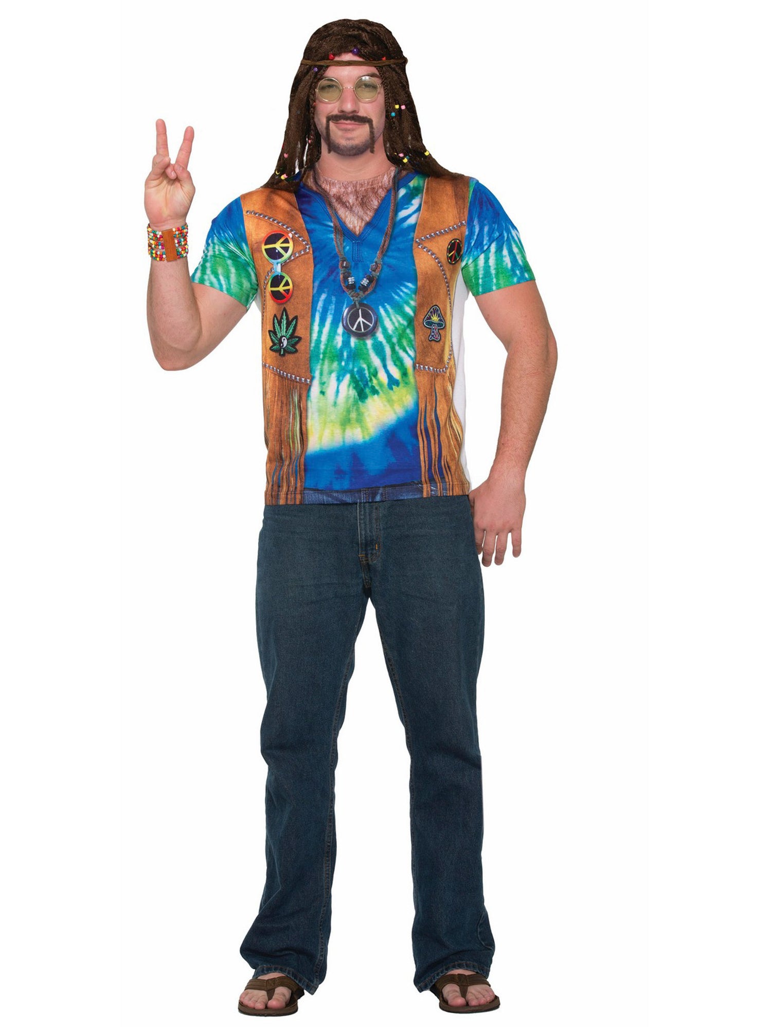 Mens Hippie Man Costume — Costume Super Center