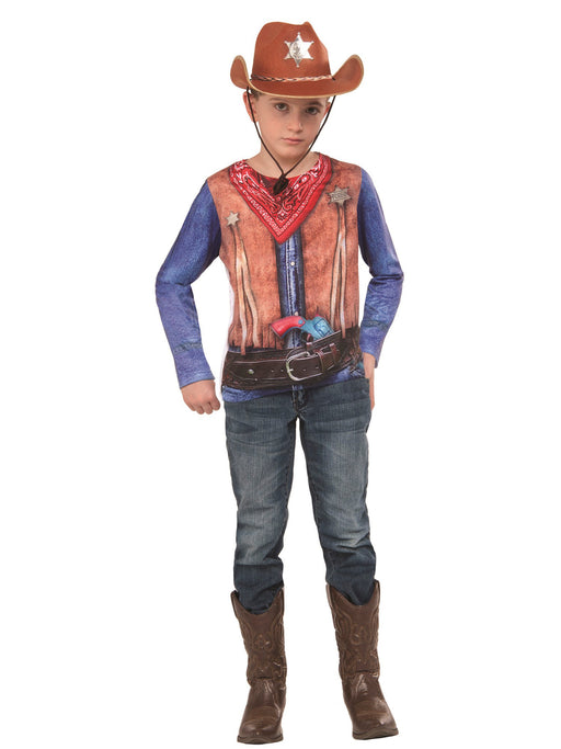 Boys' Cowboy Sublimation Shirt - costumesupercenter.com