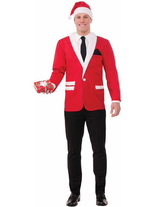 Adult Simply Suited Santa Jacket & Hat - costumesupercenter.com