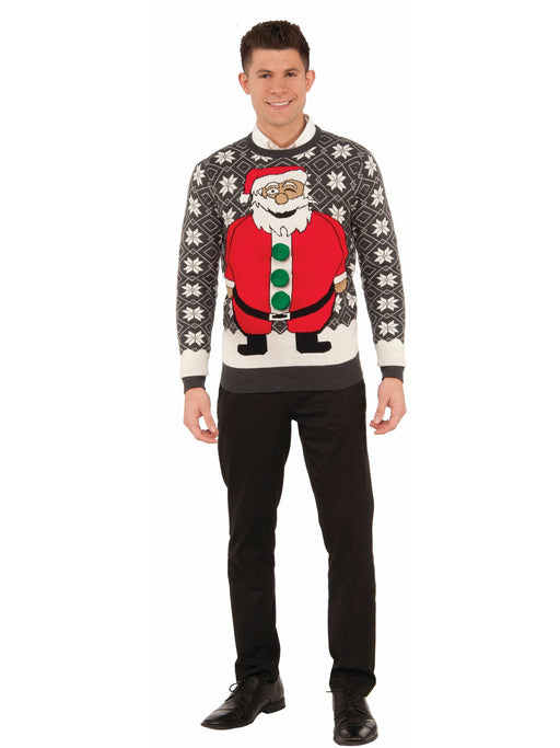 Mens Christmas Sweater Winkin' - costumesupercenter.com