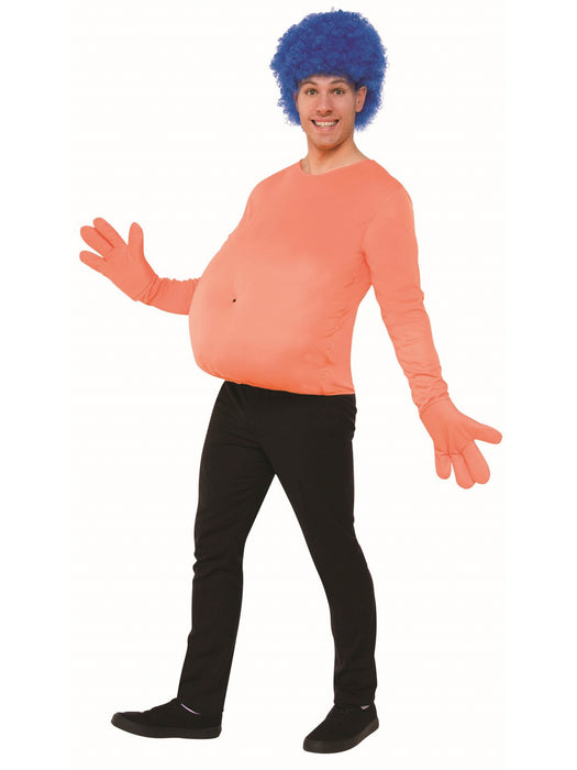 Womens Cartoon Tummy Shirt Orange - costumesupercenter.com