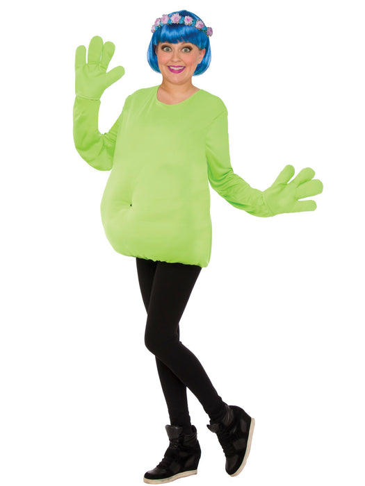 Womens Cartoon Tummy Shirt Green - costumesupercenter.com