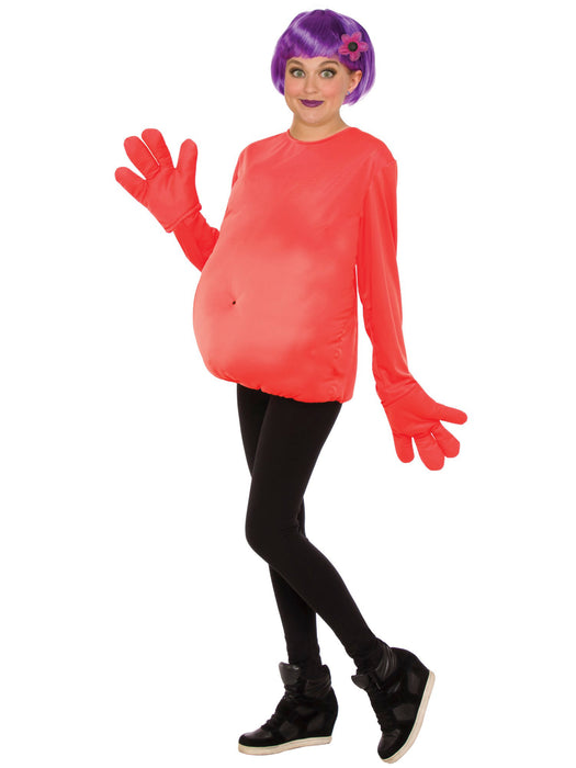 Womens Cartoon Tummy Shirt Red - costumesupercenter.com
