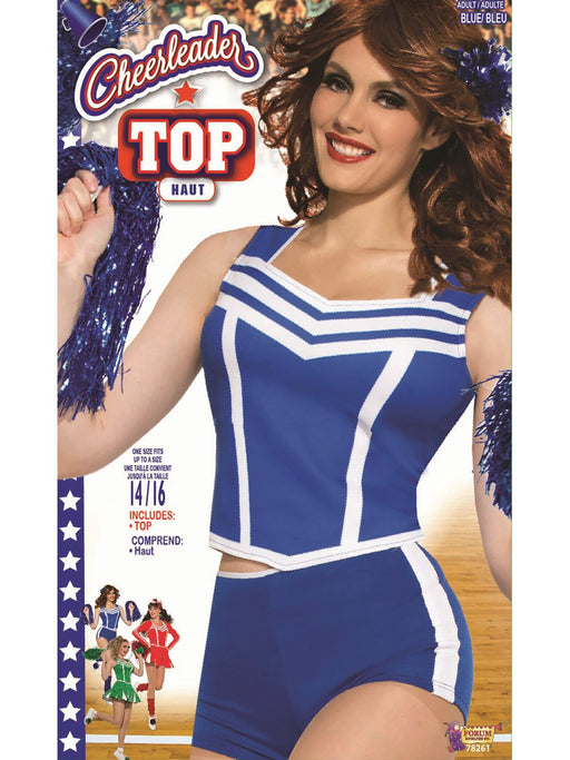 Womens Blue Cheerleader Top - costumesupercenter.com