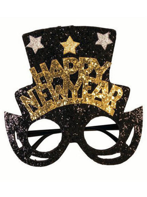New Years Glasses with Top Hat - costumesupercenter.com