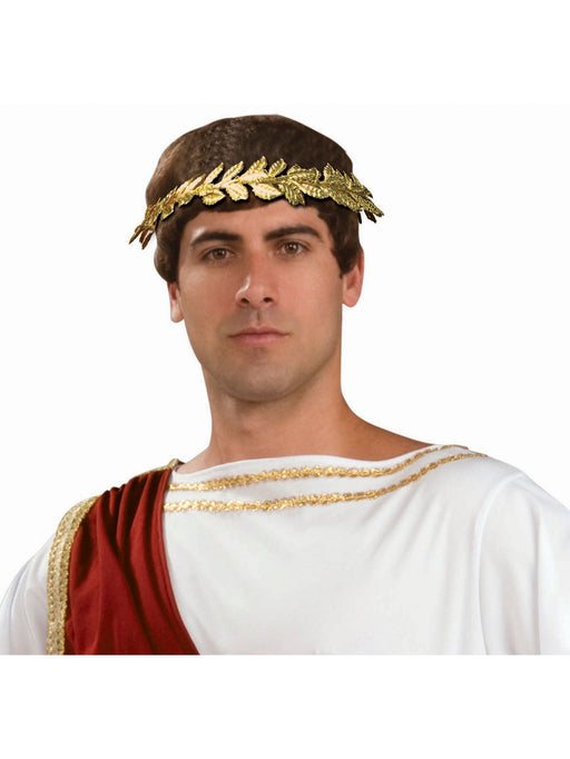 Adult Gold Roman Inspired Leaf Crown - Deluxe - costumesupercenter.com