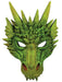 Green Plastic Dragon Mask Accessory - costumesupercenter.com