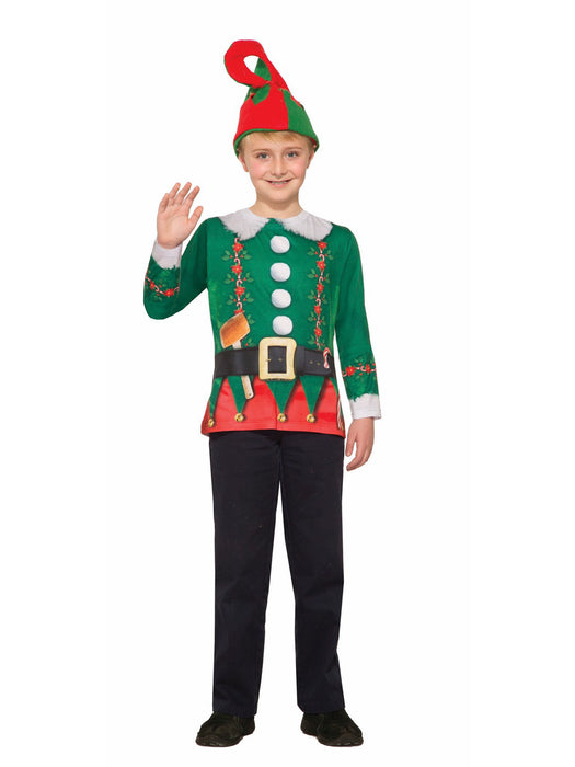 Child Sublimation Elf Shirt - costumesupercenter.com