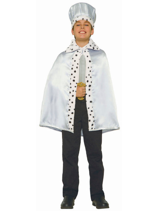 Kids' Silver Faux Fur Trimmed Crown - costumesupercenter.com