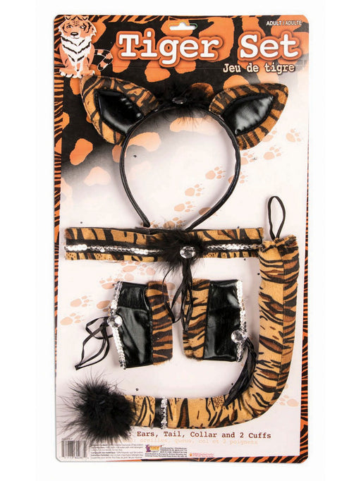 Adult Sassy Sequin Tiger Accessory Set - costumesupercenter.com