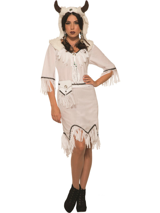 Women's White Buffalo Spirit Costume - costumesupercenter.com