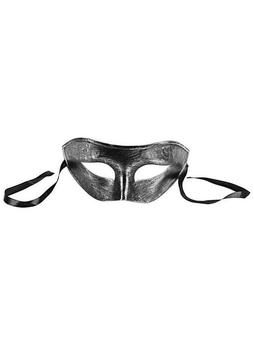 Silver Harlequin Adult Mask - costumesupercenter.com