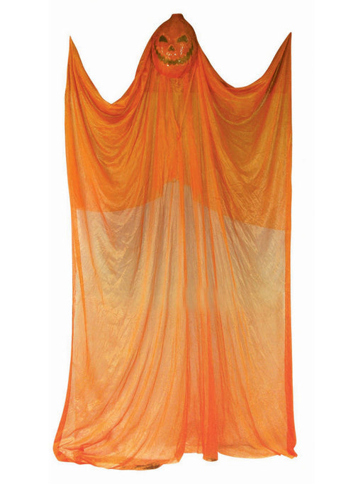 Spooky Hanging 7 Foot Pumpkin Ghost - costumesupercenter.com